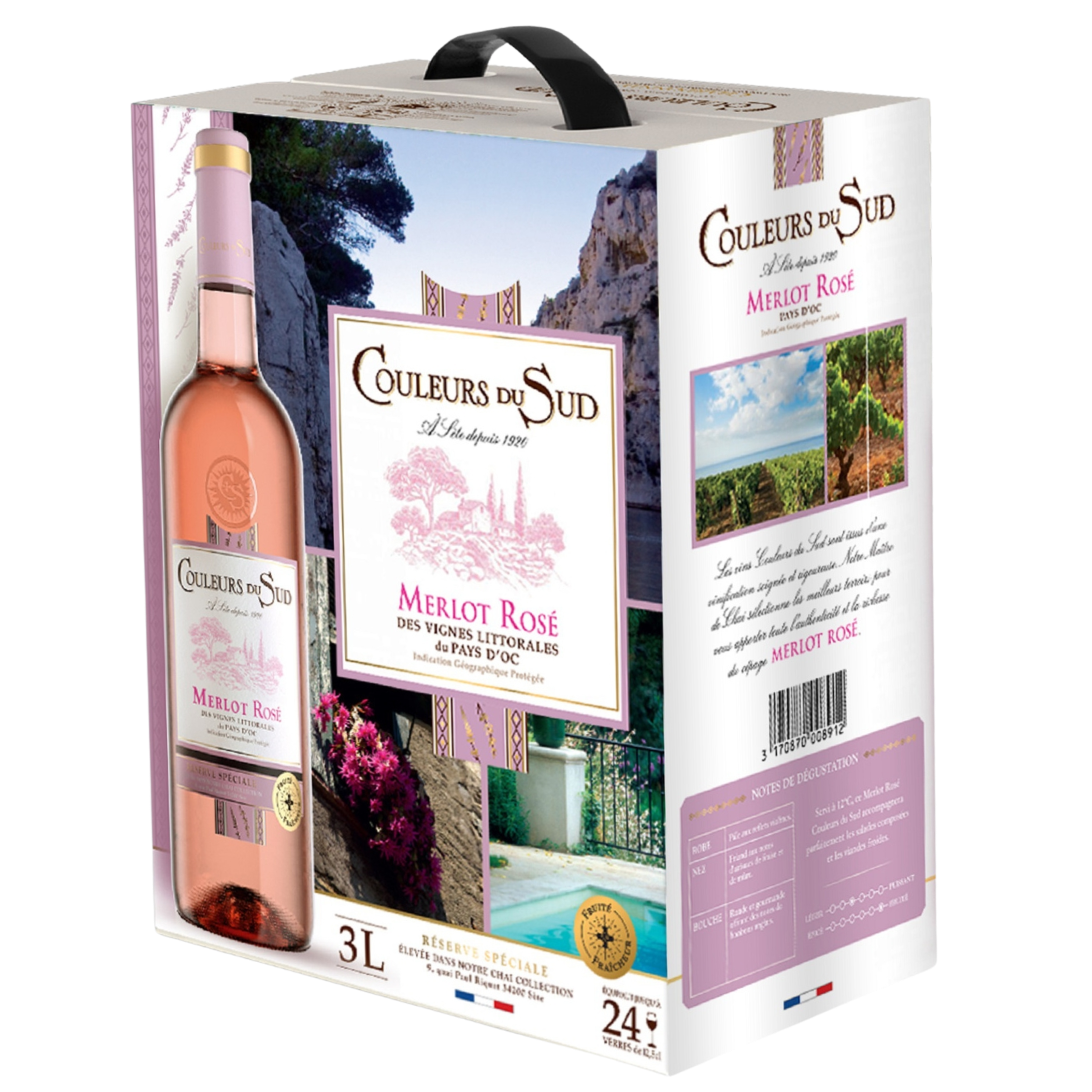 Les Chais Couleurs du Sud Merlot Rosé